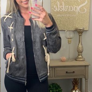 Suede POL Bomber Jacket